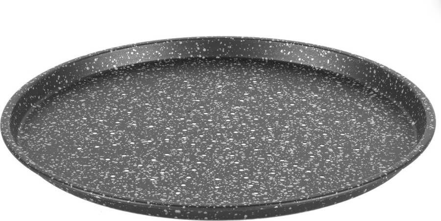 Pizzapan van koolstofstaal ronde bakplaat antiaanbaklaag eenvoudig te reinigen ovenbestendig PFOA-vrij 29 cm zwart