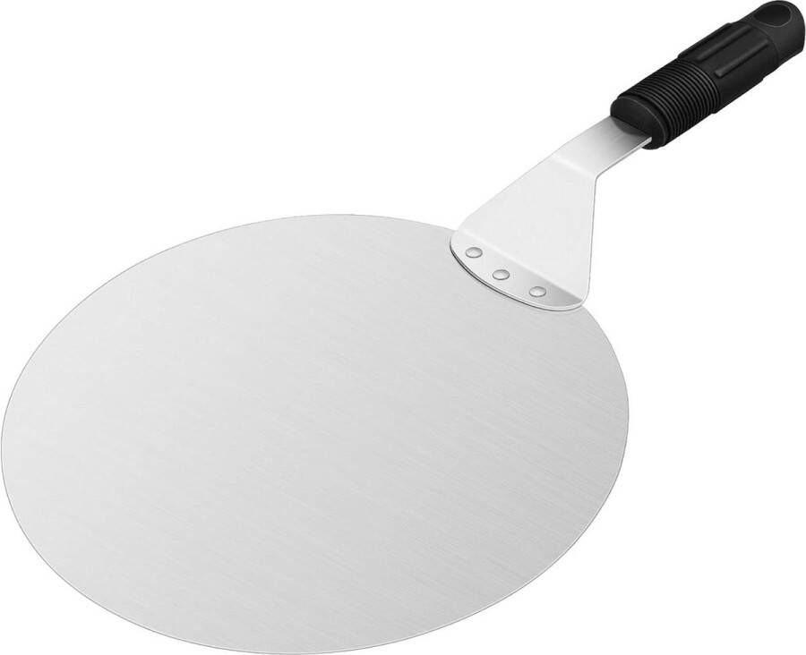 Pizzapeddel met kunststof handvat en roestvrijstalen metalen dienblad voor zelfgemaakte pizza's en meer Heavy Duty 25 cm