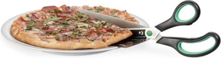 Pizzaschaar Met Pizzaschep Pizzames RVS Pizzasnijder Keukenschaar Taartschep Gemakkelijk Pizza snijden Knippen