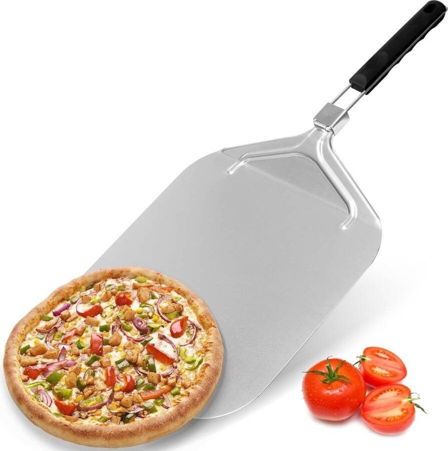 Pizzaschep 12 inch met praktisch inklapbaar handvat pizzaschep aluminium pizzaschep voor grill oven pizzasteen