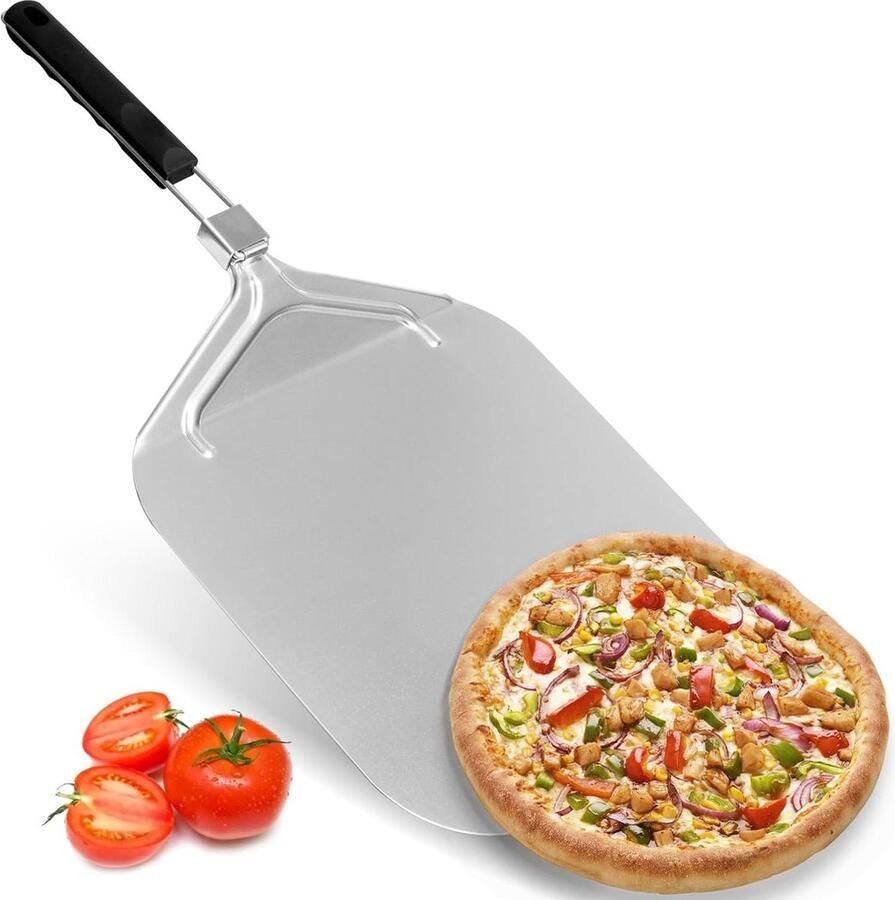 Pizzaschep 12 inch opvouwbare handgreep Aluminium BBQ Oven Pizzasteen Pizzaschep