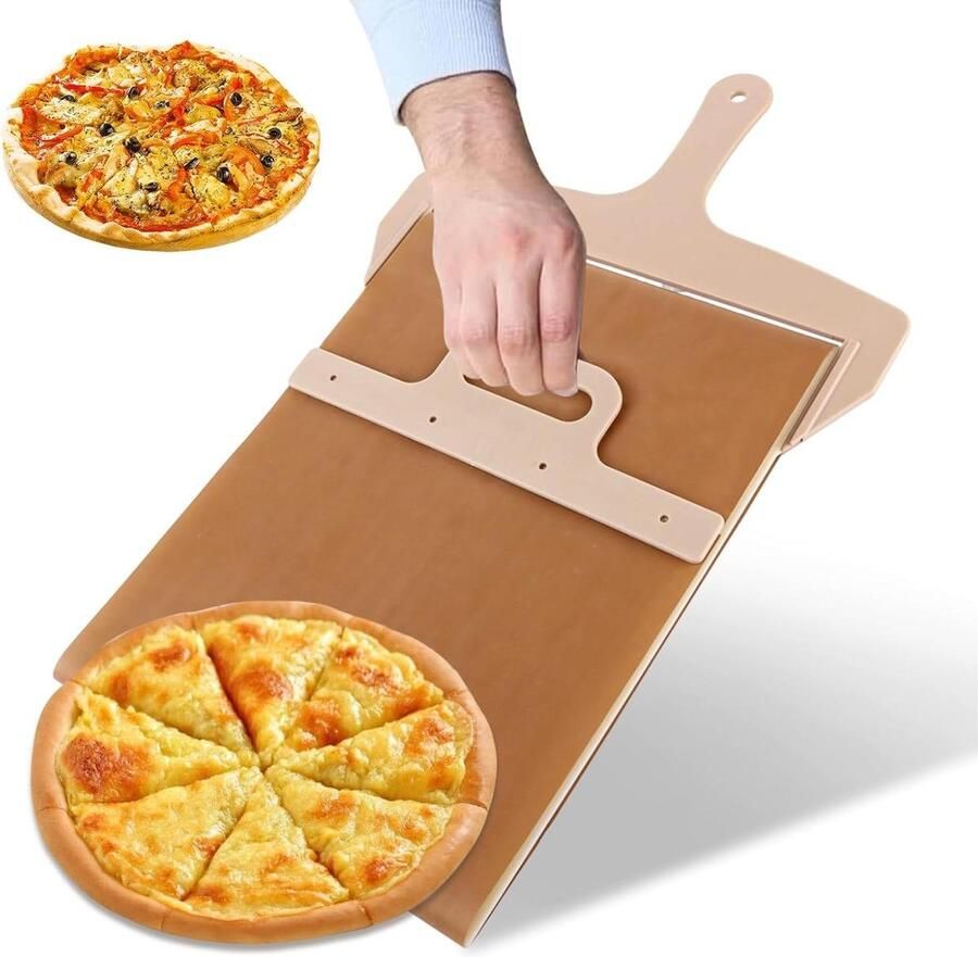 Pizzaschep 2 stuks 58 x 30 cm pizzasnijder zelfgemaakte pizza's bakken en brood