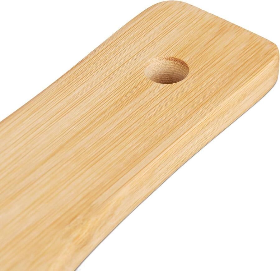 Pizzaschep bamboe 50 x 30 cm met handvat en afgeronde randen Pizzaplank broodschep pizzaspatel hout natuur