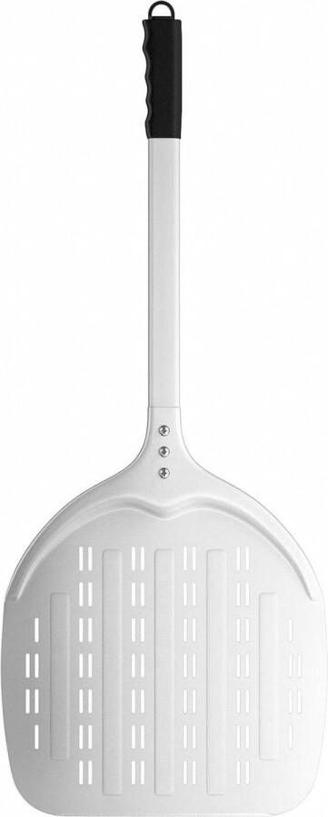 Pizzaschep geperforeerd metaal broodschuiver voor oven 14 inch (35 cm) Pizzaschep