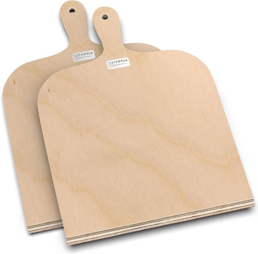 Pizzaschep hout pizzabord berken geschuurd Yves set van 2 maat S 26 x 20 cm pizza schil