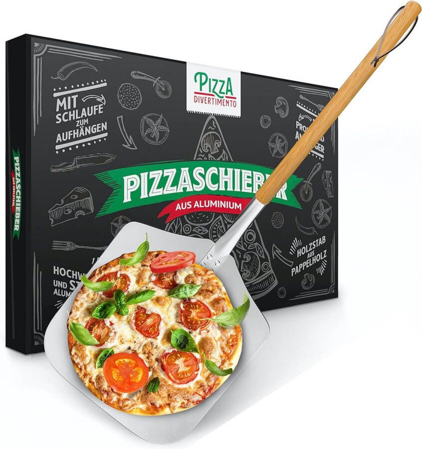 Pizzaschep Roestvrij aluminium pizzaschep [83 cm] Praktisch en stevig schroefdraad Pizzaschep met afgeronde hoeken Voor pizza oven en bbq