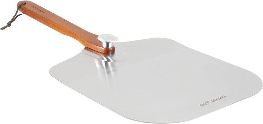 Pizzaschep roestvrij staal 30 cm met acaciahouten handvat voor pizza en brood vaatwasmachinebestendig