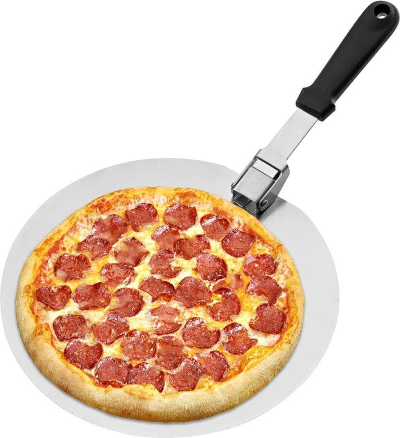 Pizzaschep van roestvrij staal pizzaschep van roestvrij staal pizzaschep met groot oppervlak premium pizzaschep pizza- en taartschep ronde pizzaschep voor pizza (30 5 cm)