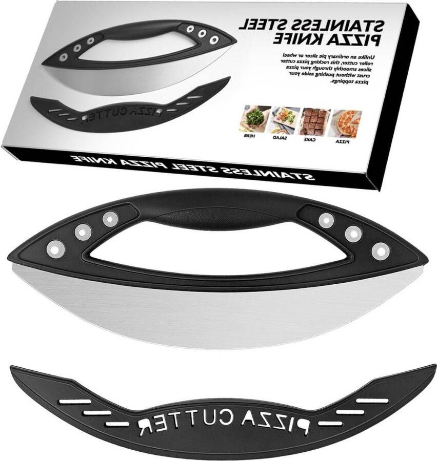 Pizzasnijder Dual Rvs Super Sharp Blades Slicer Fiets Pizza Cutter Wielen met Non-stick Coating pizzasnijder