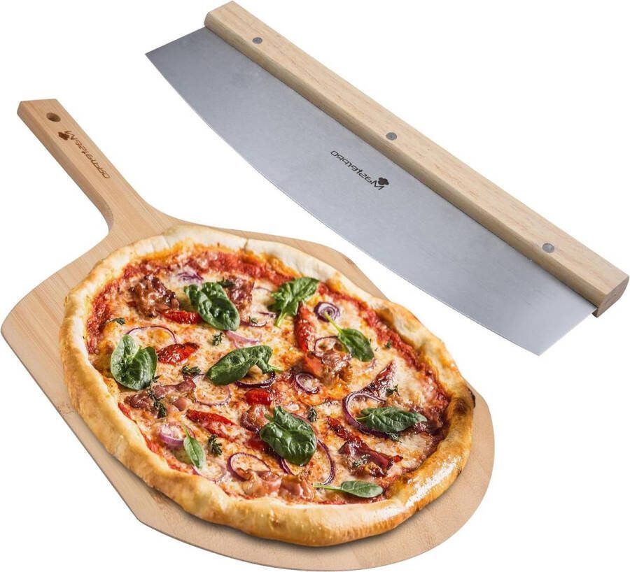 Pizzasnijder en snijplankset ideaal voor de bereiding van pizza's keukengerei van hoogwaardige materialen eenvoudige reiniging pizza cutter