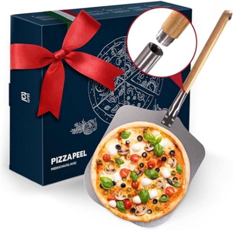 Pizzasnijder Pizzaschep Pizzaspatel RVS Met Handvat Lengte 61 cm Zilver