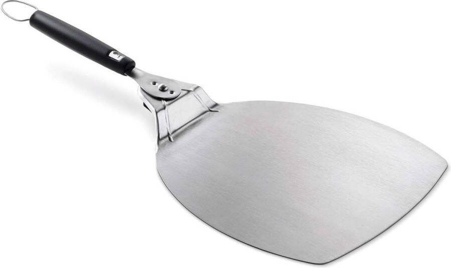 Pizzaspatel voor het verplaatsen van pizza slipvrij handvat hittebestendig en duurzaam zilver (6691)