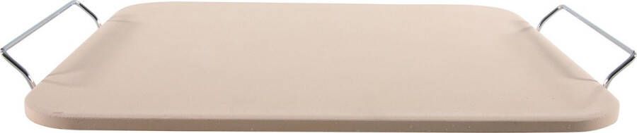 Pizzasteen rechthoekig 30 x 38 cm met handvaten Pizzastenen Pizzaplaat pizzaplaten Pizza maken Pizza uit de oven van de barbecue BBQ