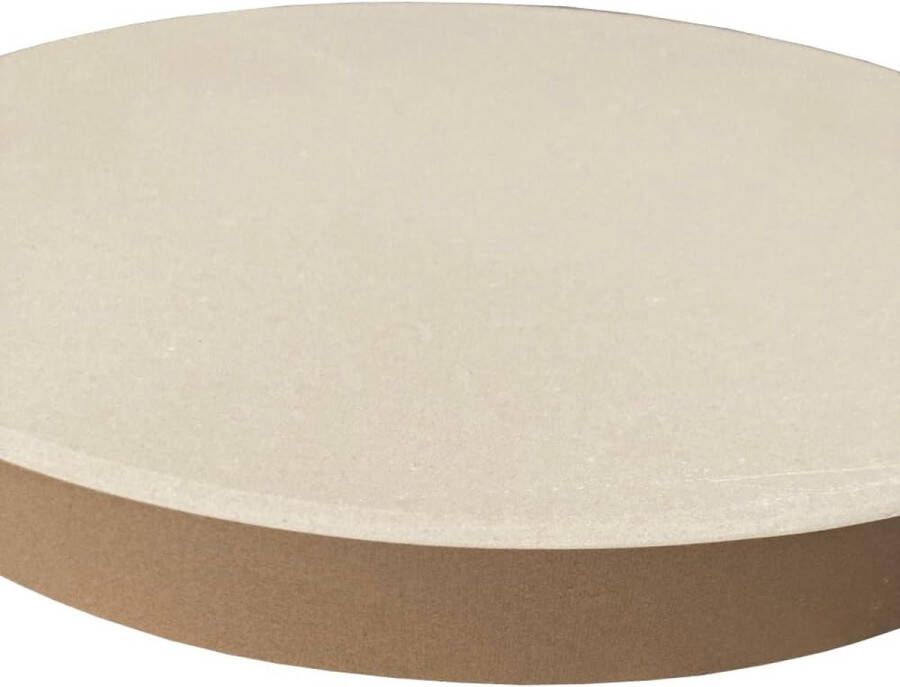 Pizzasteen voor grill en oven van cordieriet keramiek 32 cm diameter en 3 cm dikte
