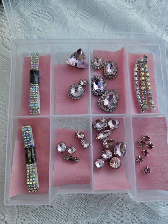 Plaksteentjes roze steentjes diamantjes plakband hotfix steentjes groot met lijm glitters