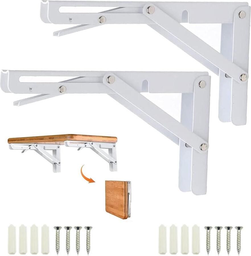 Plank Rekhoek plankdrager zware lasten plankhouder ijzer Luxe Magnetron Wandsteun Frame Ophangbeugel Magnetrons Opvouwbaar Wandplank Steun 20CM
