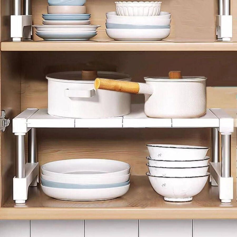 Plankinzet antislip organizer keukenkast 36 cm lang badkamer tafelblad dressoir Keukenkast organizer