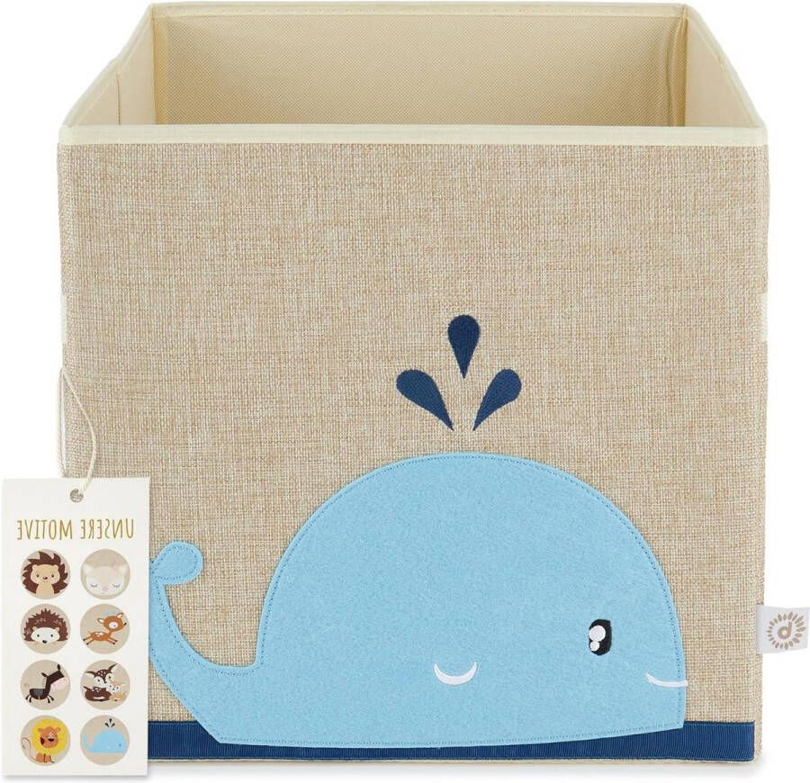 Plankmand 33 x 33 x 33 cm voor kinderkamer walvisspeelgoed opbergdoos Kallax rek opbergkist kinderen speelkisten opvouwbare dozen mand
