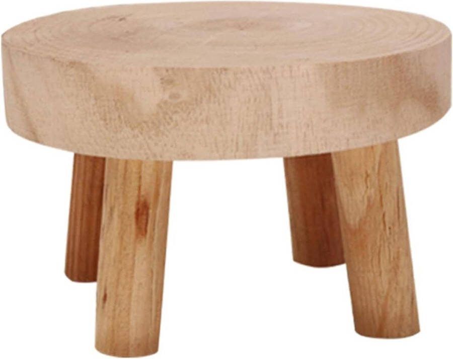 Plant standaard Bloempot Houder Mini Houten Kruk Vormige Plant Ondersteuning voor Indoor Outdoor Woonkamer Entryway 1 Maat: L