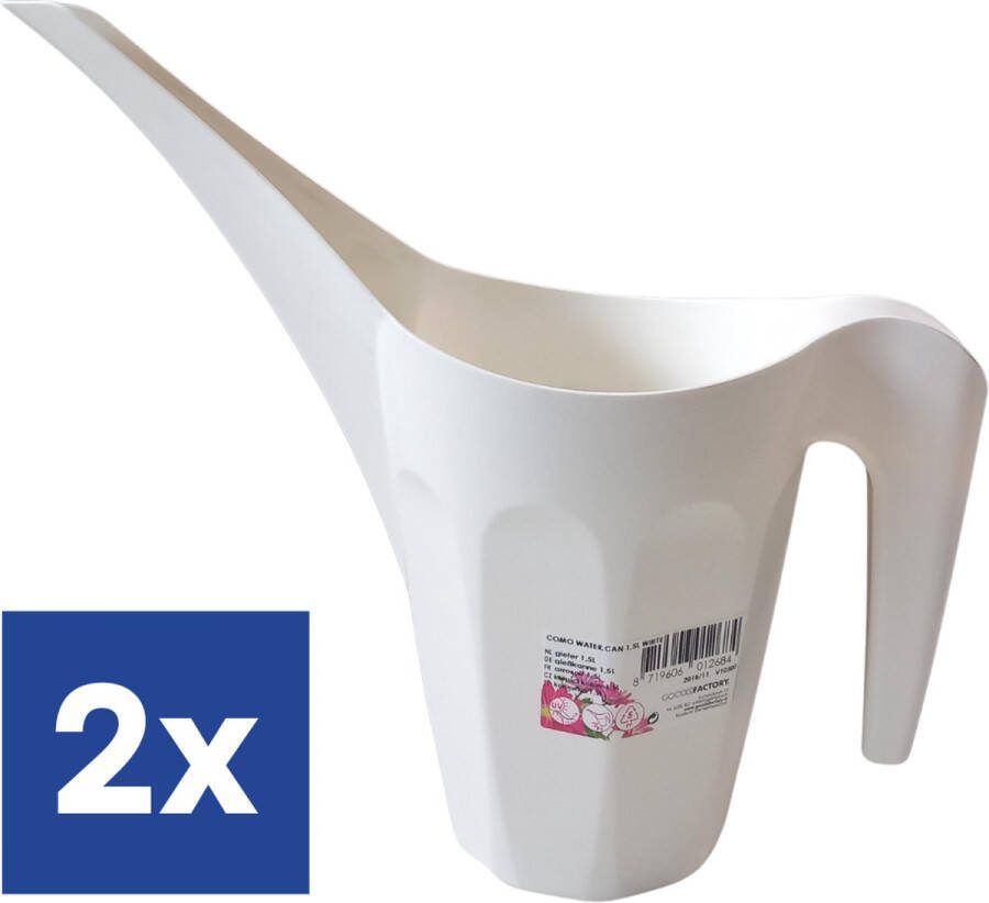 Plantengieter Kunststof Wit 1.5 l 2 stuks