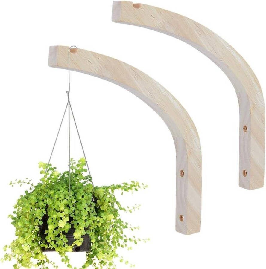 Plantenhanger 25 cm houten buitenplantenhouder voor vogels vazen lantaarns muziekdoos