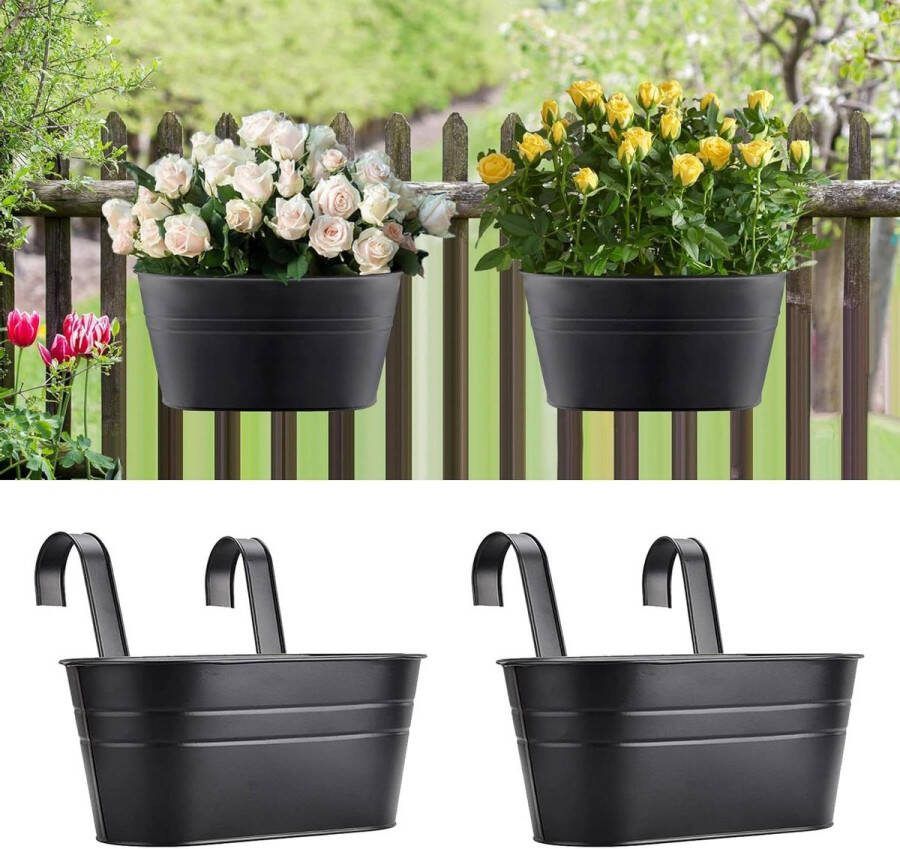 Plantenhanger Grote IJzeren Bloempotten Emmerhouder Hangende Plantenbak voor Balkon en Tuin