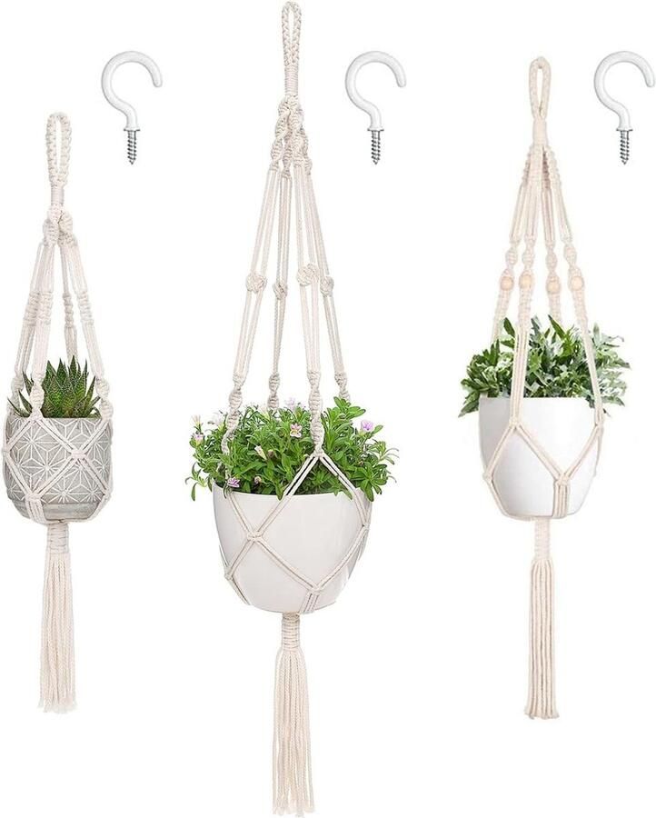 Plantenhanger Kleerhangers Hangplanten Indoor Outdoor Bloem Pot Holder Boho Home Decor