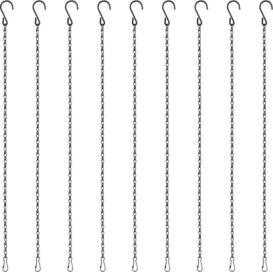 Plantenhanger Planthanger Bloemenhanger Metalen Kettingen 50 cm Set van 9 Stuks