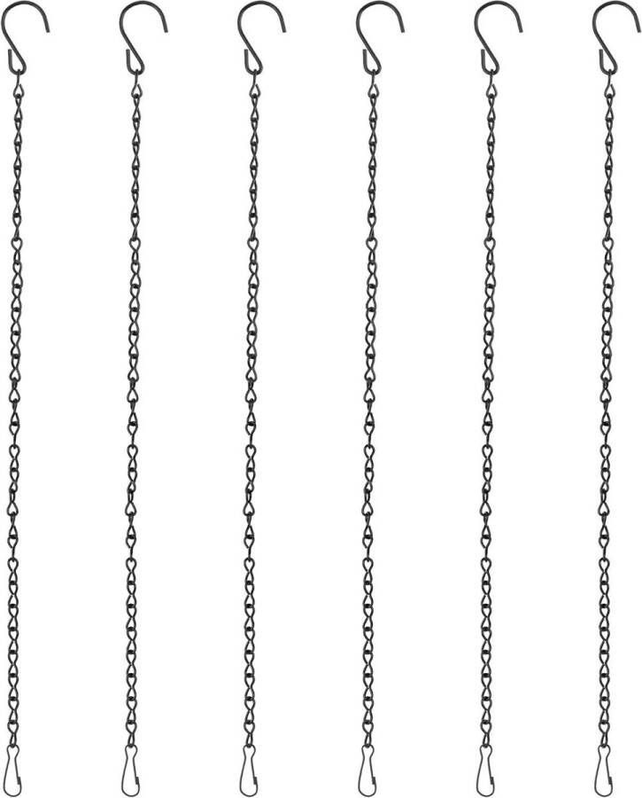 Plantenhanger Planthanger Bloemenkettingen 50 cm Metalen ketting Hangplant Binnen buiten Zwart