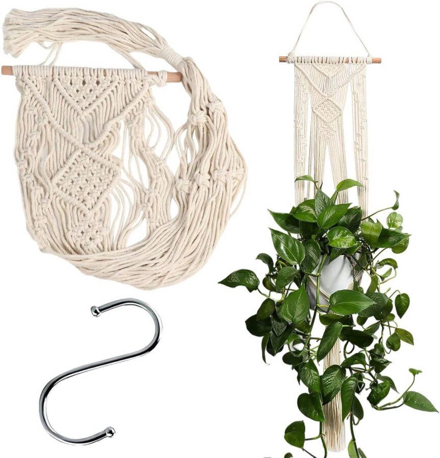 Plantenhanger Planthanger Bloempot Hanger Mand Boho Decoratieve Muur Opknoping Planters Handgemaakte Katoenen Touw Opknoping Plant Pot Binnen Buiten