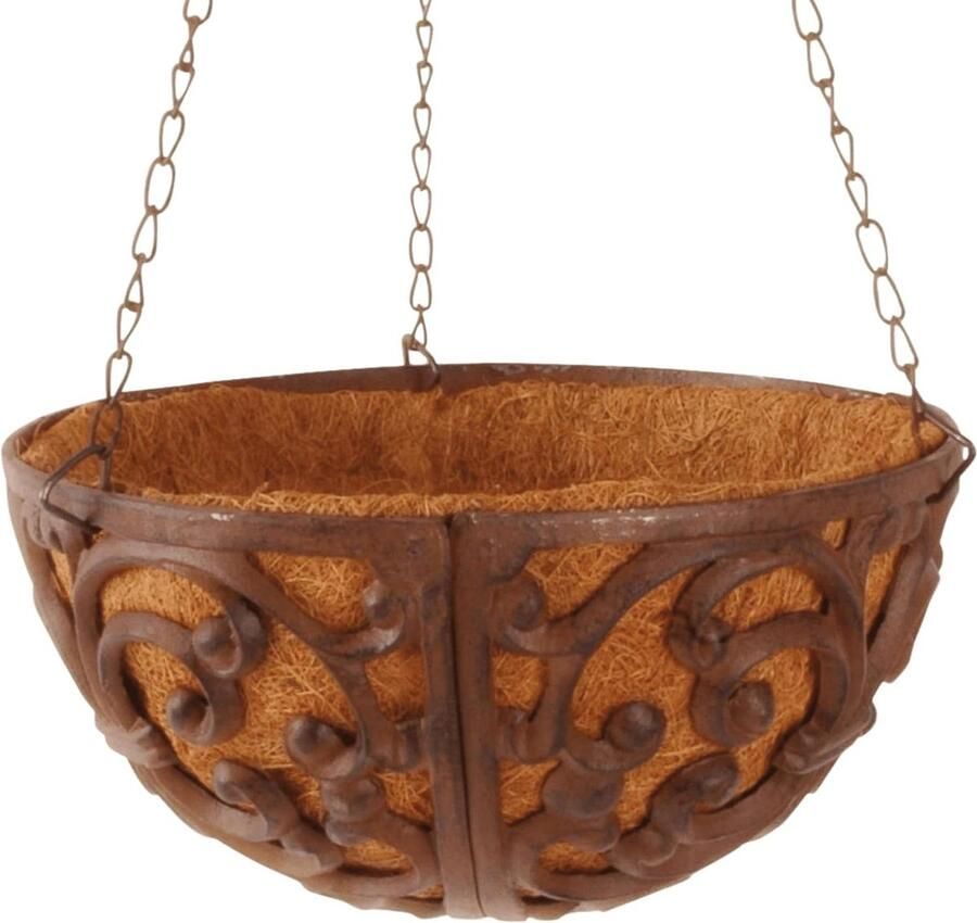 Plantenhanger Planthanger Hangmand Gietijzer Kokosinzet Maat S Ø Ca. 27 cm