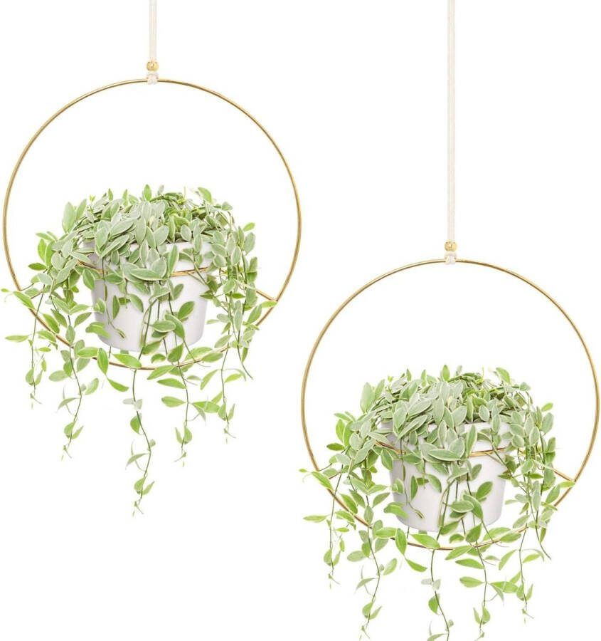 Plantenhanger Planthanger Metalen Ronde Rozen Moderne Huisdecoratie Set van 2 Stuks