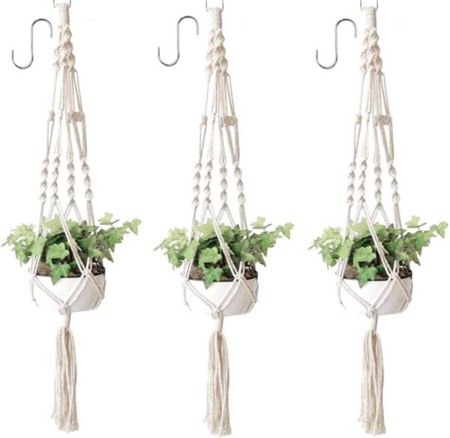 Plantenhanger Planthanger Robuuste Handgeweven Macramé Plantenhanger Bloemenhanger Voor Aan De Muur Industrieel Landelijk
