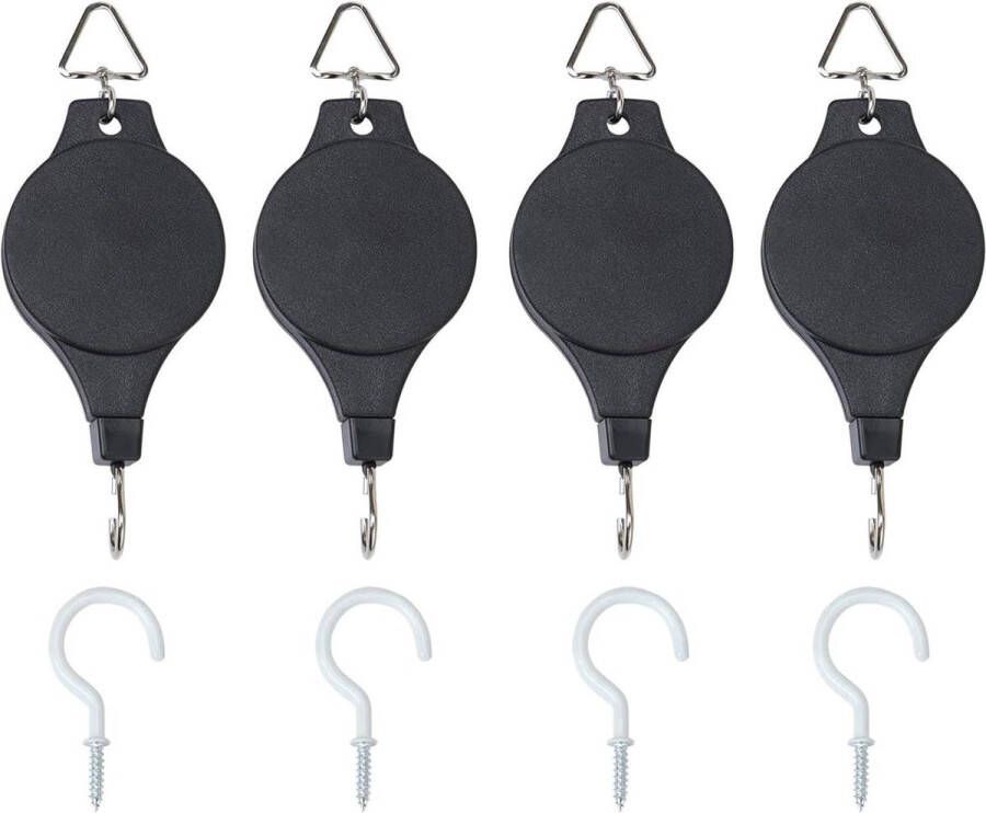 Plantenhanger Verstelbare Heavy Duty Bloemmanden Haken 4 Stuks Witte Plafondhaken Opknoping Manden & Vogelvoederinstallatie Plant Grow Light