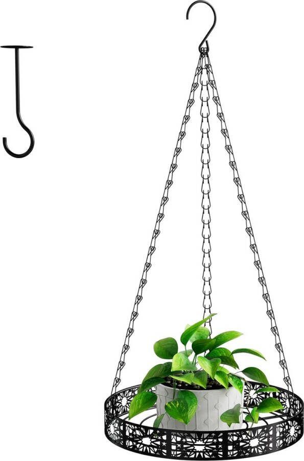 Plantenhangers van metaal hangende plantenbakken met plafondhaken en hangketting hangmand voor binnen en buiten