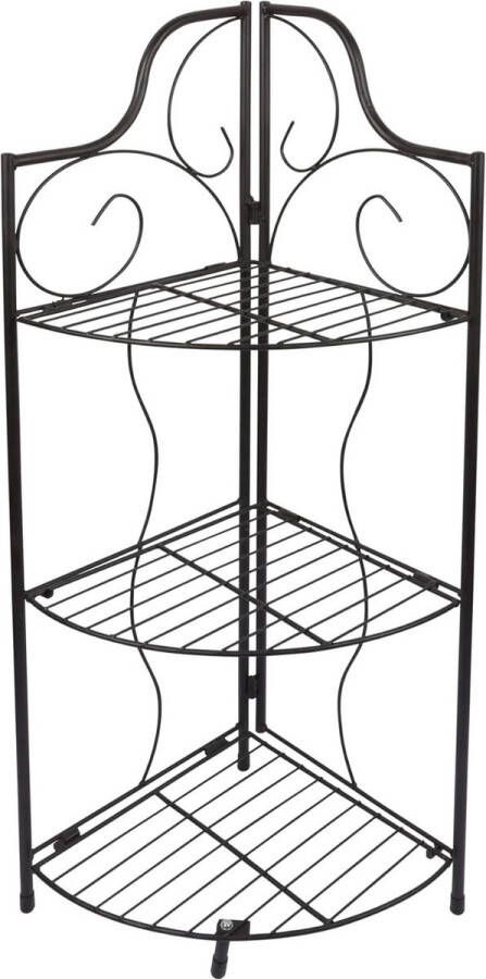 Plantenladder Bloemenrek Metaal Buiten-Plantenhoekrek Inklapbaar Bloementrap Schoenenrek 100 x 32 x 32 cm Plantenladder