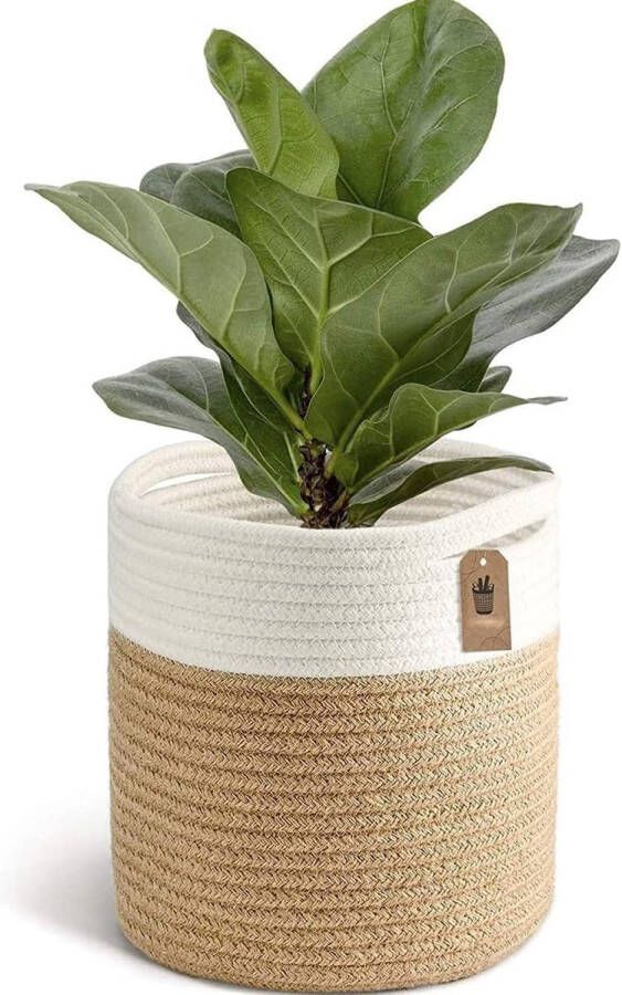Plantenmand geweven opbergmand voor 20 cm bloempotbodem-plantenbakken 20 cm x 20 cm opbergmand organizer modern