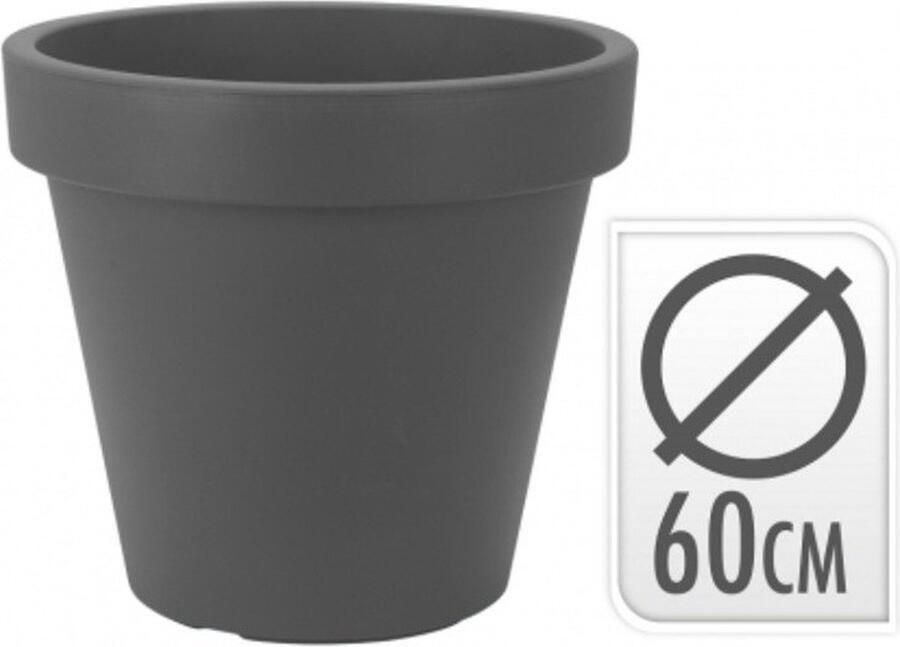 Plantenpotten Ek Bloempot Ek Rond Dia 60cm Antraciet