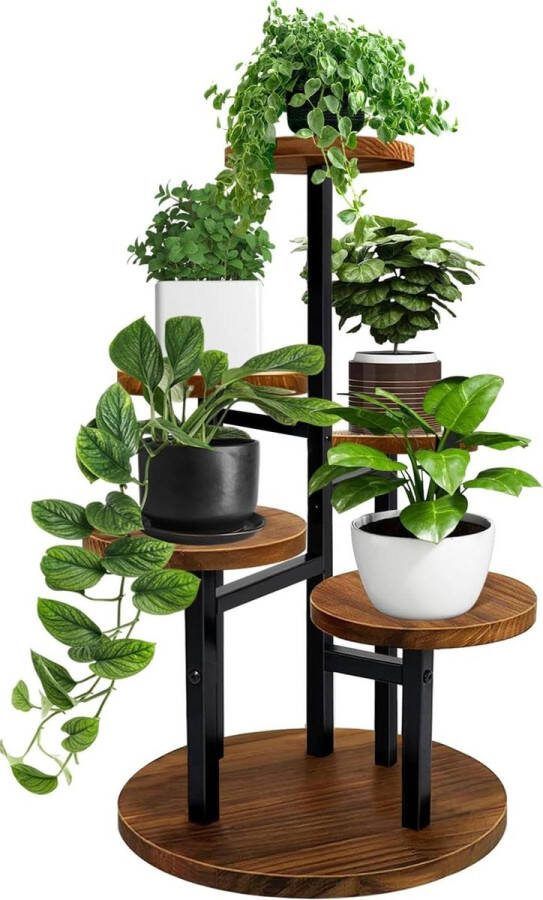 Plantenrek meerdere verdiepingen houten metalen bloemenstandaard bloemenrek binnen voor woonkamer balkon tuin plantentrap bloemenbank