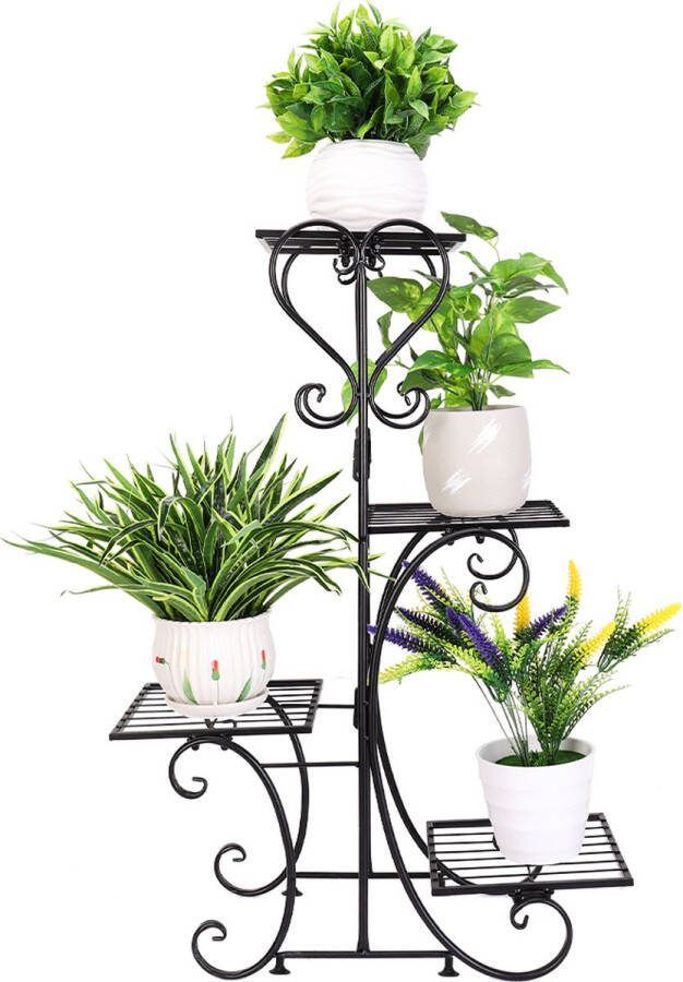 Plantenrek Wandrek Voor Planten Ladder Kast 3 Planken 3 Laags Plantenrek Zwart