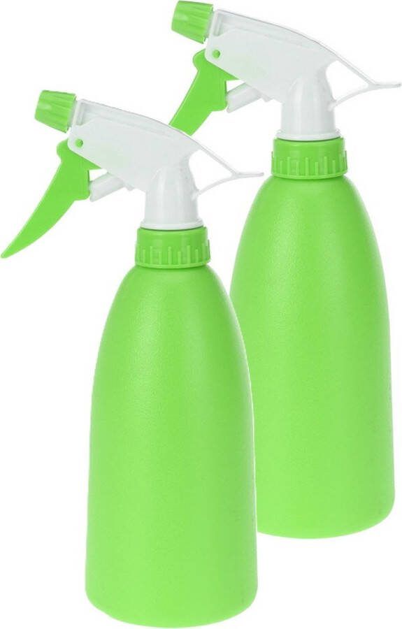 Plantenspuit 2x groen 480 ml kunststof 11 x 8 x 23 cm plantensproeier