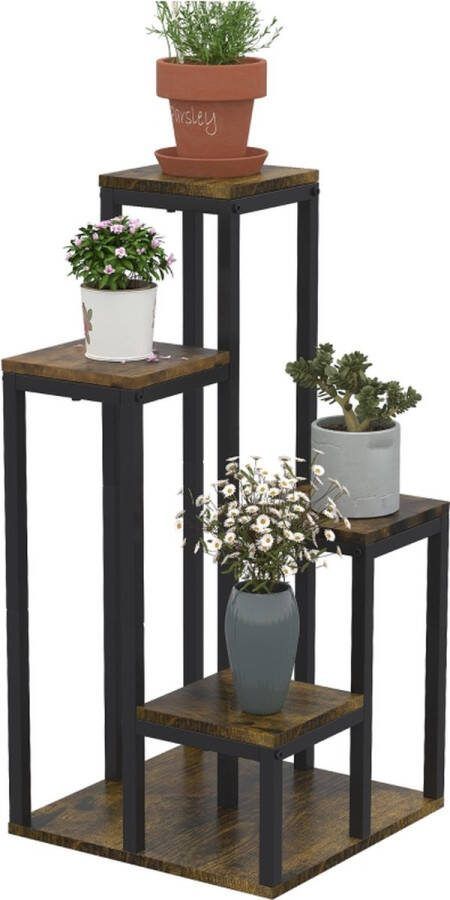 Plantenstandaard Bloemenstandaard Bloementafel Plantentafel Plantenzuil Plantenrek 40 cm x 40 cm x 81 cm