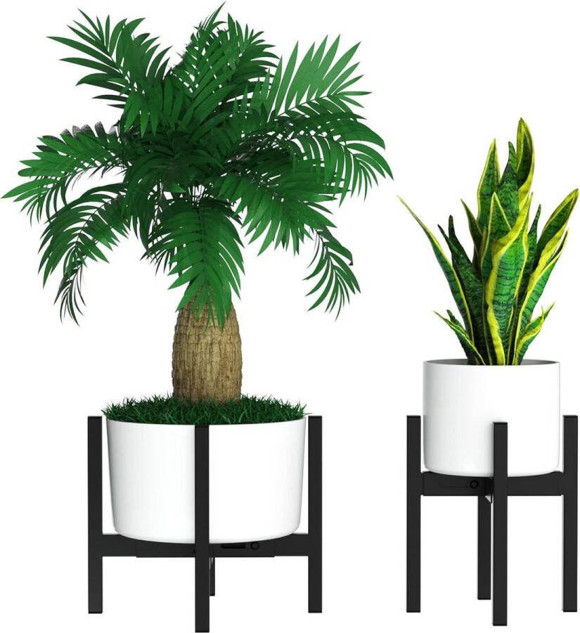 Plantenstandaard Mid Century Metalen Plantenhouder Hoek Binnen Buiten Groot Zwarte Bloempothouder Geschikt voor 205 cm Pot
