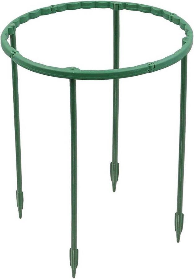 Plantensteunen met ringen Halfrond groene plantensteunring 10 stuks 15 x 145 cm Bloemenstandaard kooihouder voor groenten klimplanten bloemen binnenshuis plantensteunen met ringen