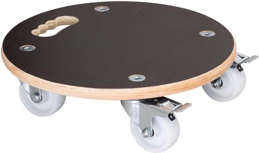 Plantentrolley Ø 38 x 11 cm met Maxigrip en FSC-certificering voor binnen en buiten 250 kg laadvermogen Made in Germany