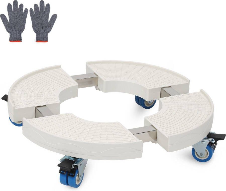Plantentrolley met Handschoen- Plantenroller Draagkracht tot 200 KG Plantenwagen Houder met wieltjes 1 Stuks multirollers verstelbaar 38 cm tot 52 verstelbaar