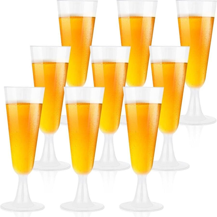 Plastic champagneglazen voor bruiloften set van 50 perfect voor recepties oudejaarsavond verjaardagen picknicks 160 ml herbruikbaar