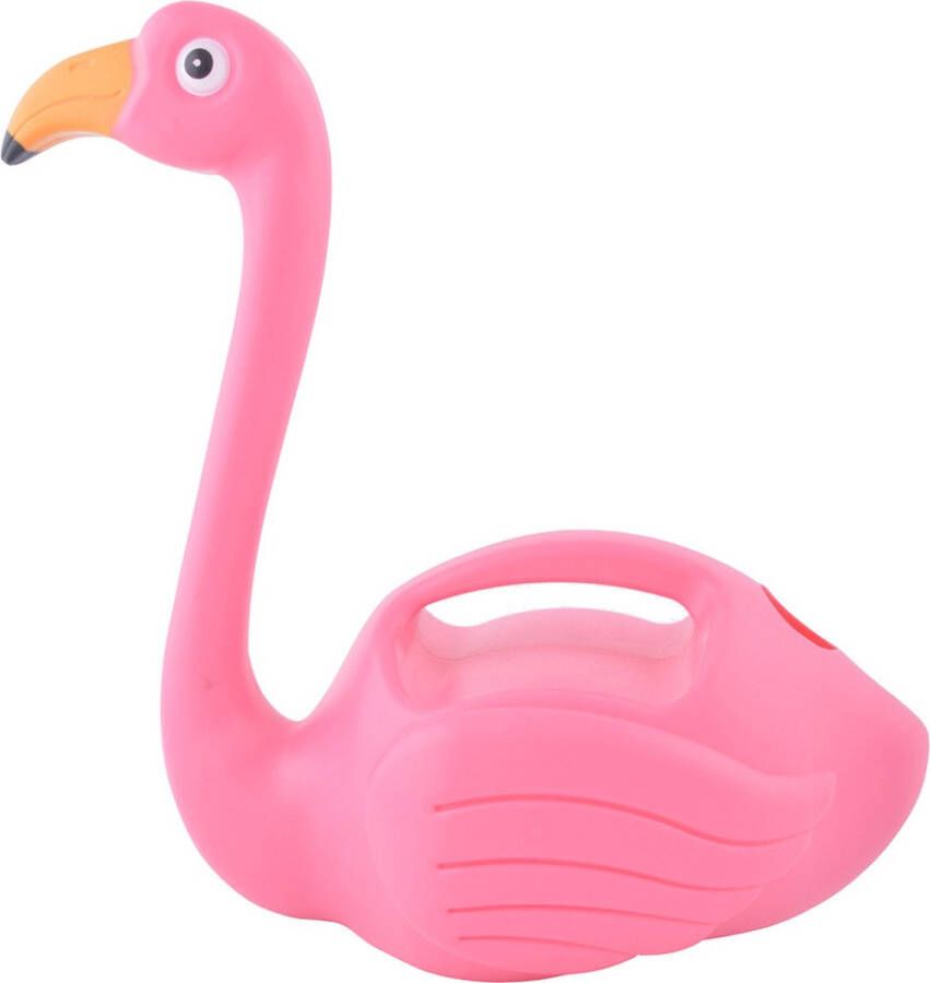 Merkloos Sans marque Plastic dieren gieter roze flamingo 1 5 liter Flamingo's gietertje Planten tuingieter