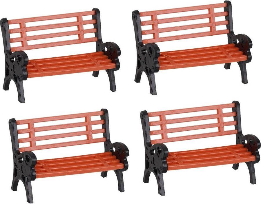 Plastic Miniatuur Poppenhuis Bank Mini Park Bank Model Poppenhuis Meubels Straat Bench Stoel Poppenaccessoires Decor poppenstoel
