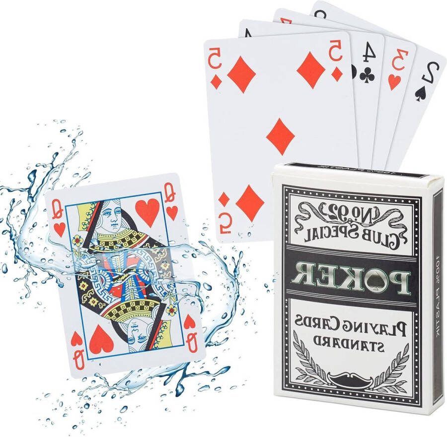 Plastic Pokerkaarten 54 Knikresistente Waterbestendige Kaarten voor Beginners en Profs Pokerset
